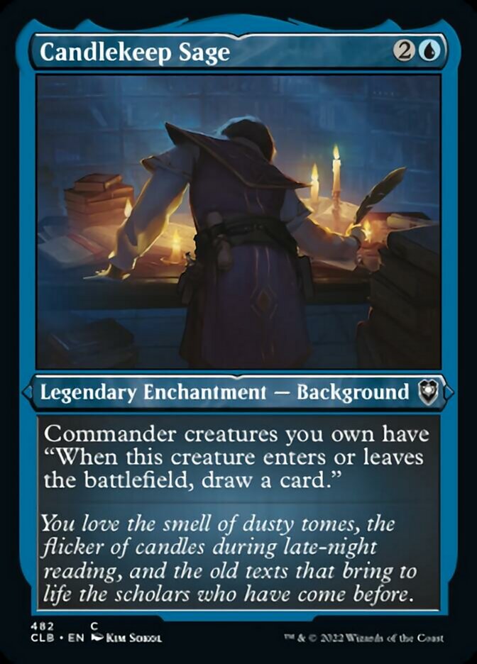 Candlekeep Sage (Foil Etched) [Commander Legends: Battle for Baldur's Gate] | Good Games Cannington