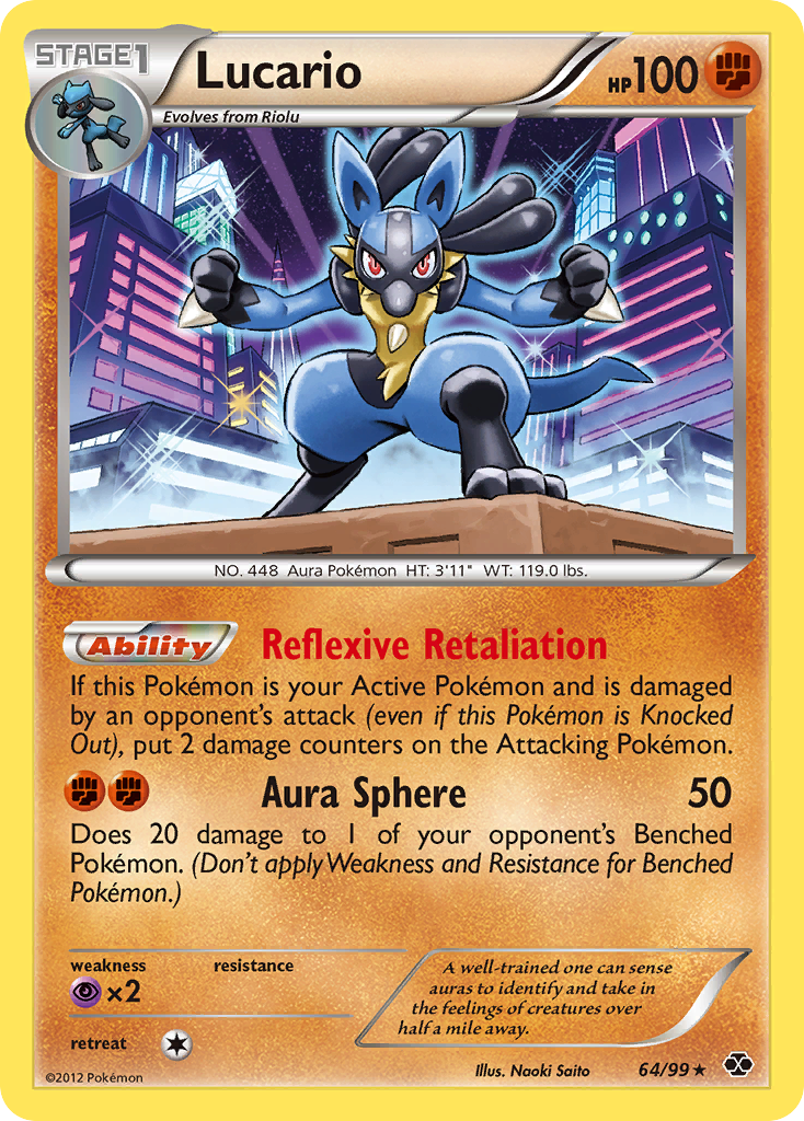 Lucario (64/99) [Black & White: Next Destinies] | Good Games Cannington