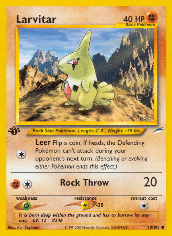 Larvitar (70/105) [Neo Destiny 1st Edition] | Good Games Cannington
