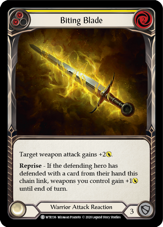 Biting Blade (Yellow) [U-WTR136] (Welcome to Rathe Unlimited)  Unlimited Normal | Good Games Cannington