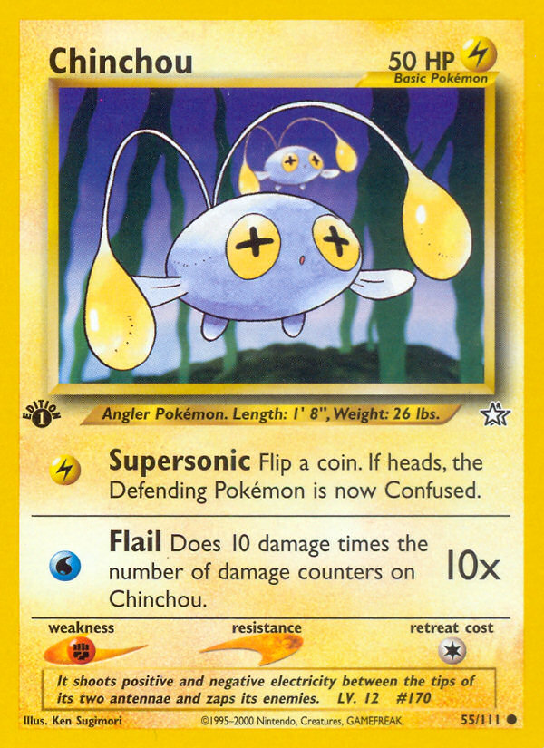 Chinchou (55/111) [Neo Genesis 1st Edition] | Good Games Cannington