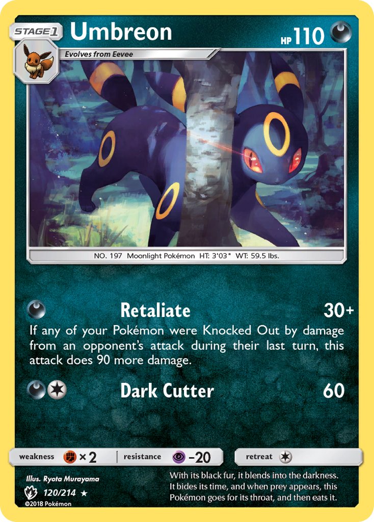 Umbreon (120/214) (Cosmos Holo) (Blister Exclusive) [Sun & Moon: Lost Thunder] | Good Games Cannington