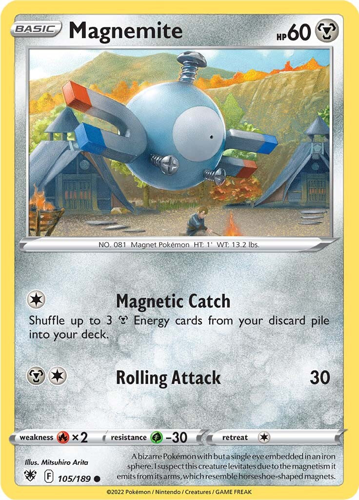 Magnemite (105/189) [Sword & Shield: Astral Radiance] | Good Games Cannington