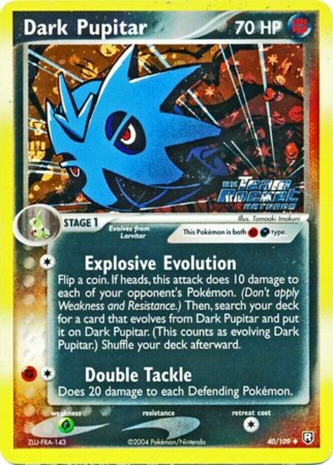 Dark Pupitar (40/109) (Stamped) [EX: Team Rocket Returns] | Good Games Cannington