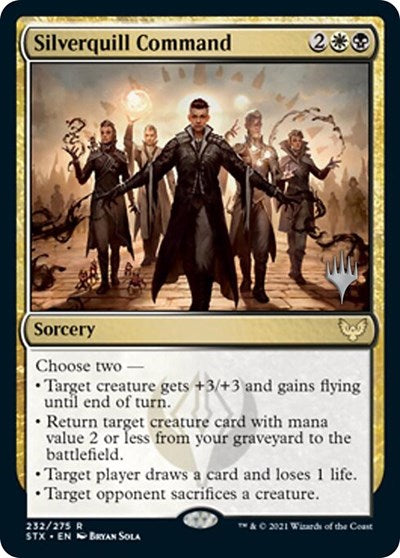 Silverquill Command (Promo Pack) [Strixhaven: School of Mages Promos] | Good Games Cannington