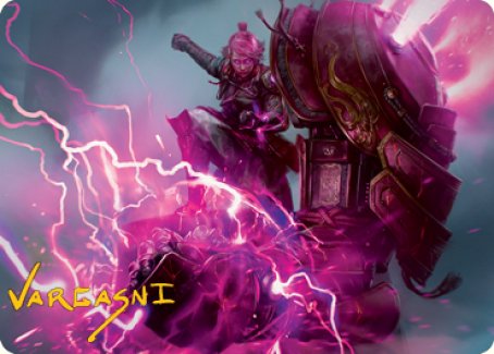 Voltage Surge Art Card (Gold-Stamped Signature) [Kamigawa: Neon Dynasty Art Series] | Good Games Cannington