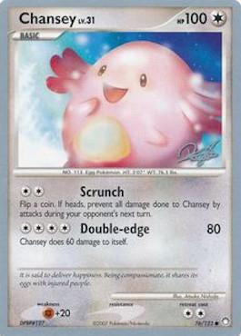 Chansey LV.31 (76/123) (Bliss Control - Paul Atanassov) [World Championships 2008] | Good Games Cannington