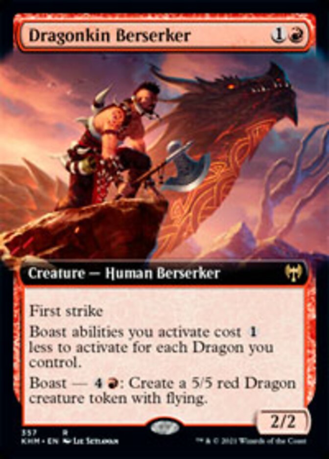 Dragonkin Berserker (Extended Art) [Kaldheim] | Good Games Cannington