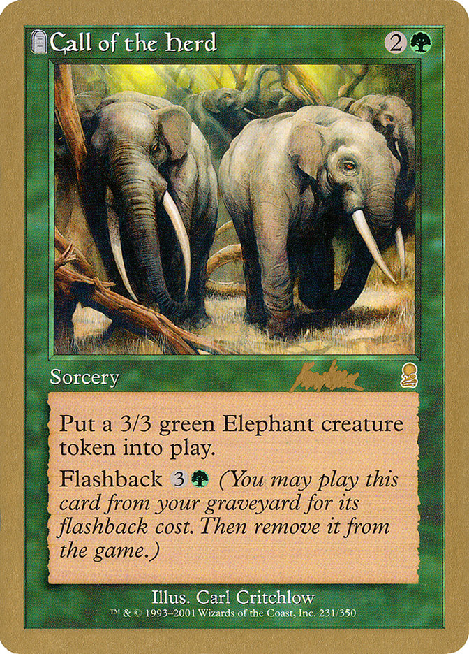 Call of the Herd (Brian Kibler) [World Championship Decks 2002] | Good Games Cannington