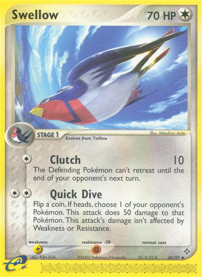 Swellow (45/97) [EX: Dragon] | Good Games Cannington