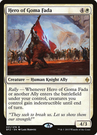 Hero of Goma Fada [Battle for Zendikar] | Good Games Cannington