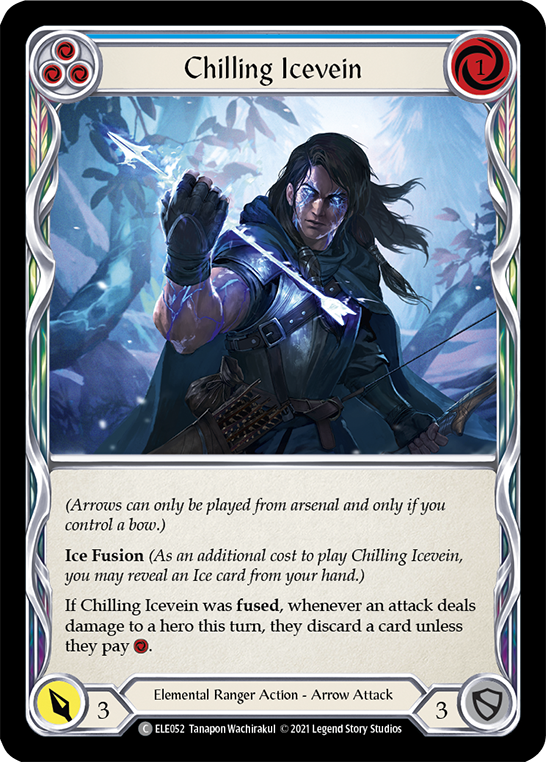 Chilling Icevein (Blue) [ELE052] (Tales of Aria)  1st Edition Normal | Good Games Cannington