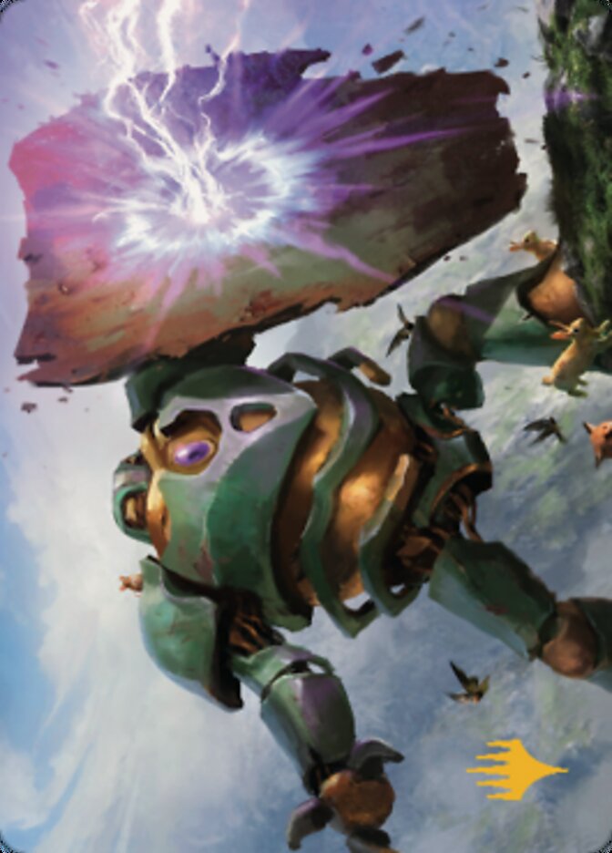 Walking Bulwark Art Card (Gold-Stamped Signature) [Dominaria United Art Series] | Good Games Cannington