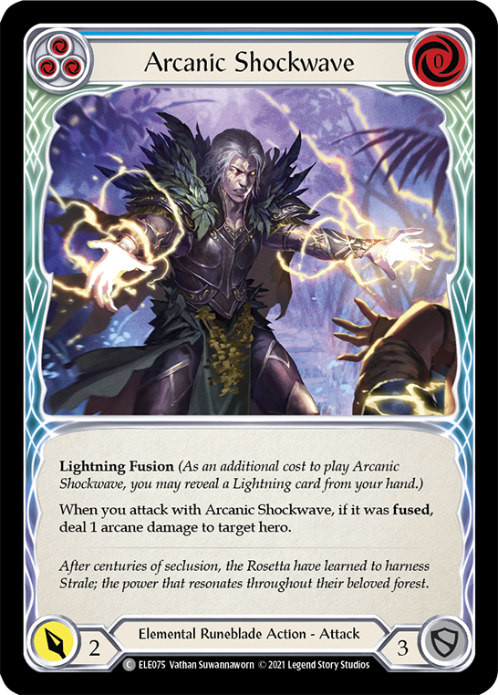 Arcanic Shockwave (Blue) [ELE075] (Tales of Aria)  1st Edition Rainbow Foil | Good Games Cannington
