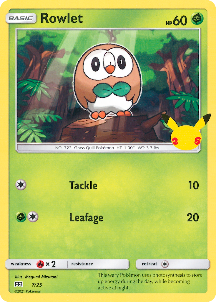 Rowlet (7/25) [McDonald's 25th Anniversary] | Good Games Cannington