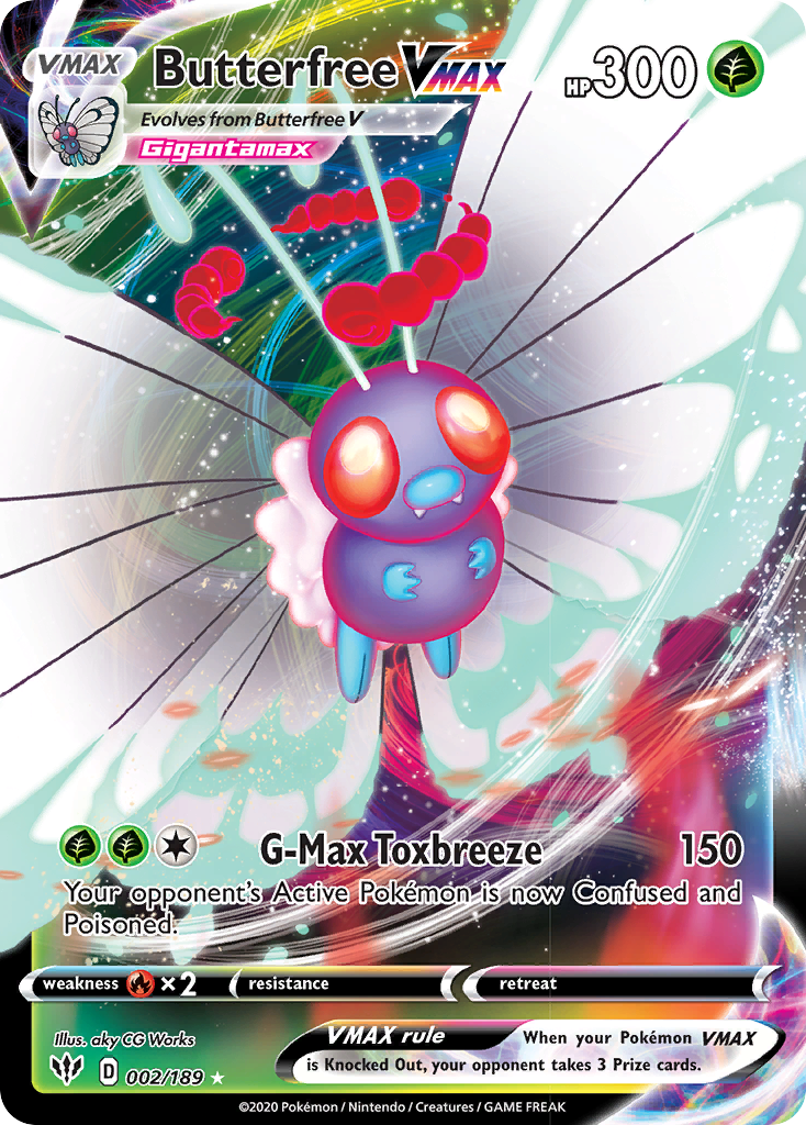 Butterfree VMAX (002/189) [Sword & Shield: Darkness Ablaze] | Good Games Cannington