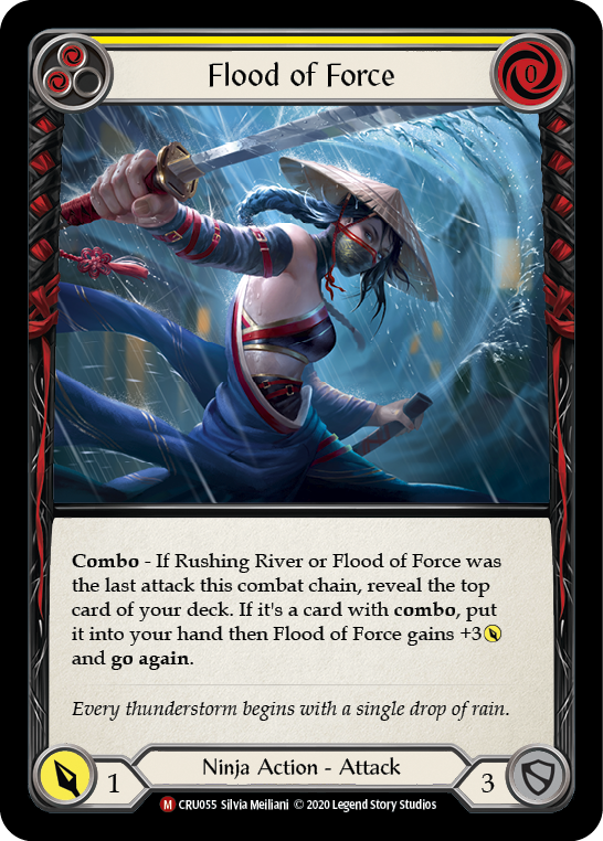 Flood of Force [CRU055] 1st Edition Rainbow Foil | Good Games Cannington