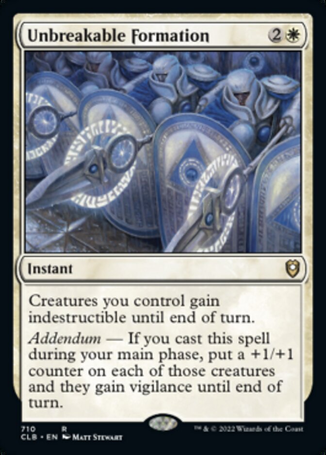 Unbreakable Formation [Commander Legends: Battle for Baldur's Gate] | Good Games Cannington