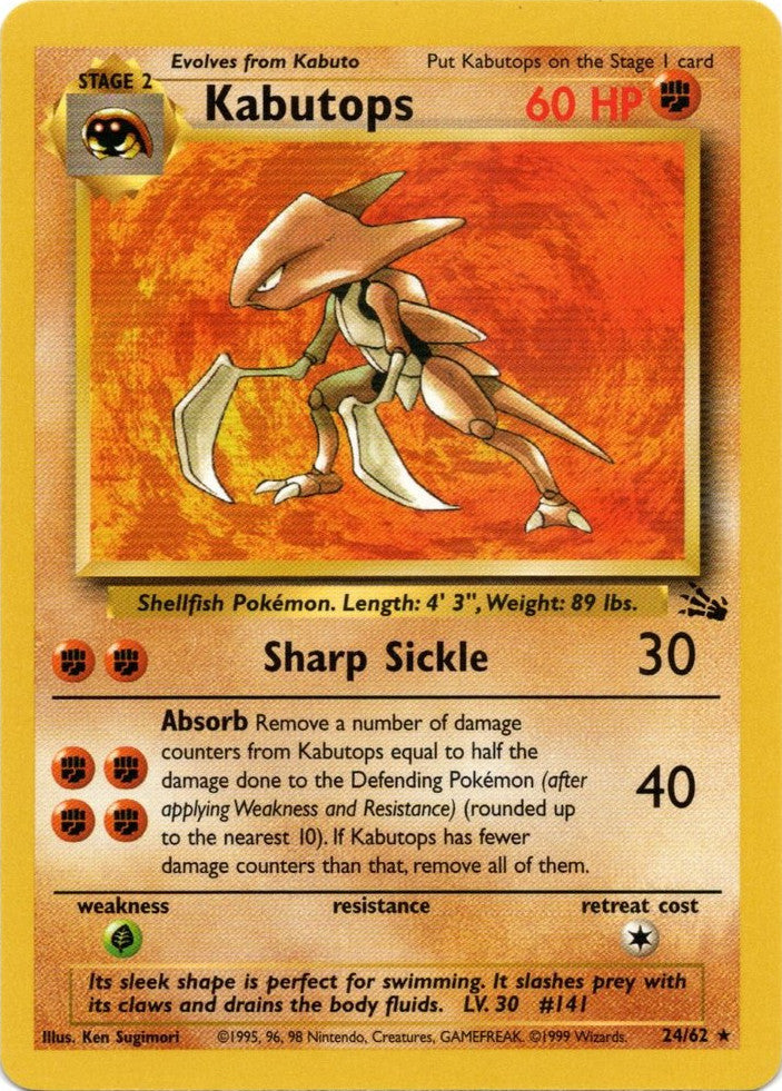 Kabutops (24/62) [Fossil Unlimited] | Good Games Cannington