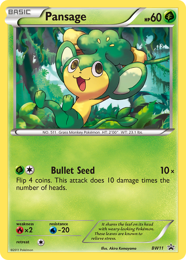 Pansage (BW11) [Black & White: Black Star Promos] | Good Games Cannington