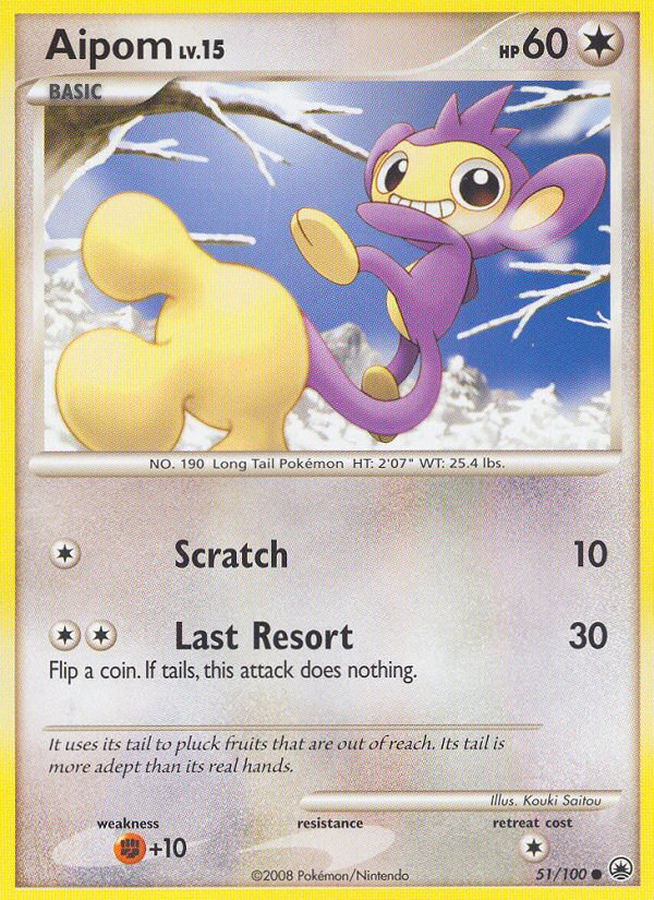Aipom (51/100) [Diamond & Pearl: Majestic Dawn] | Good Games Cannington