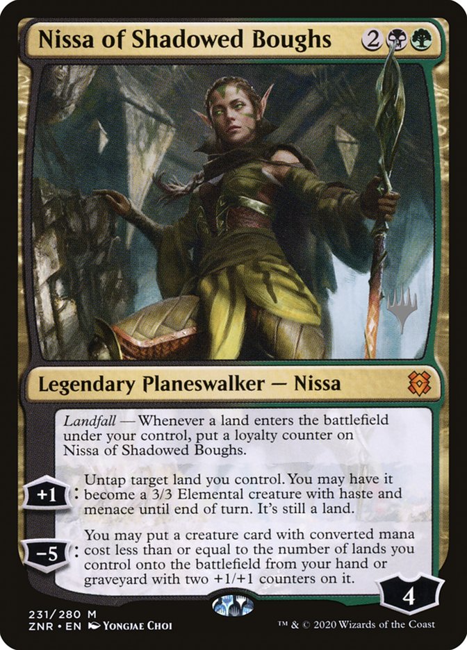 Nissa of Shadowed Boughs (Promo Pack) [Zendikar Rising Promos] | Good Games Cannington