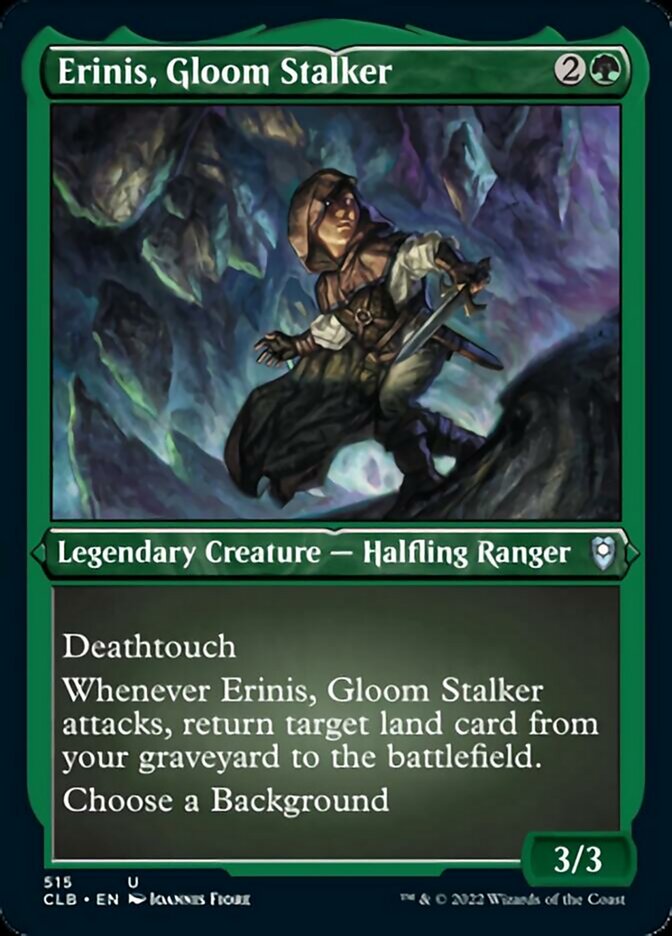 Erinis, Gloom Stalker (Foil Etched) [Commander Legends: Battle for Baldur's Gate] | Good Games Cannington