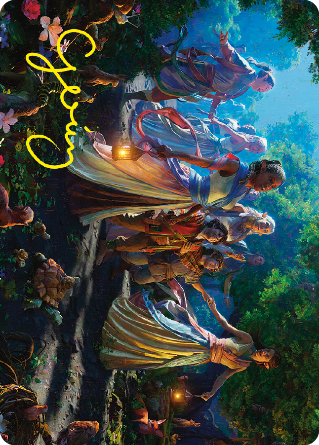 Realm Seekers Art Card (Gold-Stamped Signature) [The Lord of the Rings: Tales of Middle-earth Art Series] | Good Games Cannington