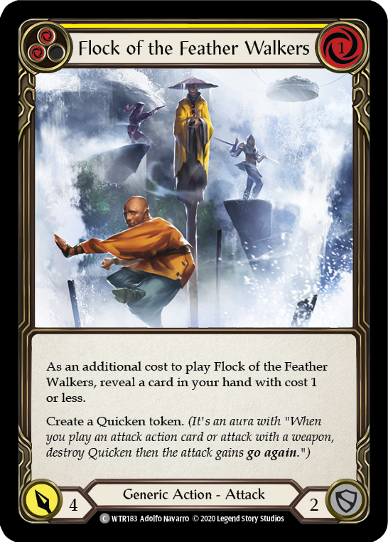 Flock of the Feather Walkers (Yellow) [U-WTR183] (Welcome to Rathe Unlimited)  Unlimited Rainbow Foil | Good Games Cannington