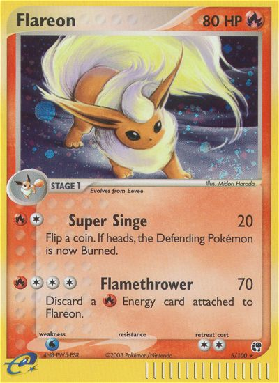 Flareon (5/100) [EX: Sandstorm] | Good Games Cannington