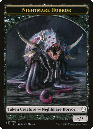 Nightmare Horror Token [Dominaria Tokens] | Good Games Cannington