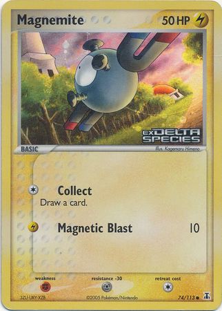 Magnemite (74/113) (Stamped) [EX: Delta Species] | Good Games Cannington