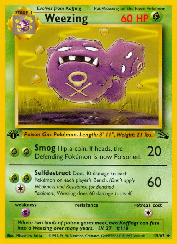Weezing (45/62) [Fossil 1st Edition] | Good Games Cannington