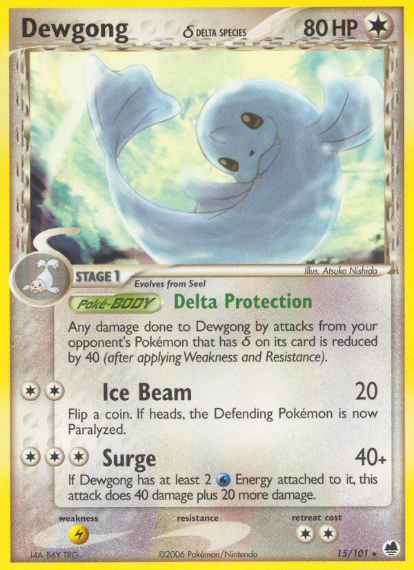 Dewgong (15/101) (Delta Species) [EX: Dragon Frontiers] | Good Games Cannington