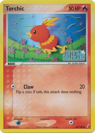 Torchic (65/100) (Stamped) [EX: Crystal Guardians] | Good Games Cannington