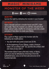 Monster of The Week (Magic Minigame) [Innistrad: Crimson Vow Minigame] | Good Games Cannington