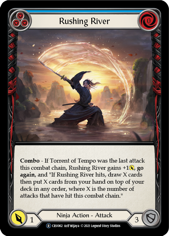 Rushing River (Blue) [U-CRU062-RF] Unlimited Rainbow Foil | Good Games Cannington