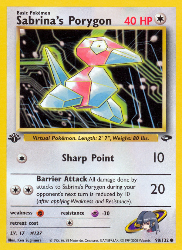 Sabrina's Porygon (98/132) [Gym Challenge 1st Edition] | Good Games Cannington