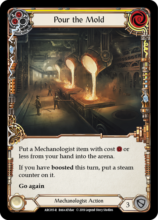 Pour the Mold (Yellow) [ARC015-R] 1st Edition Rainbow Foil | Good Games Cannington