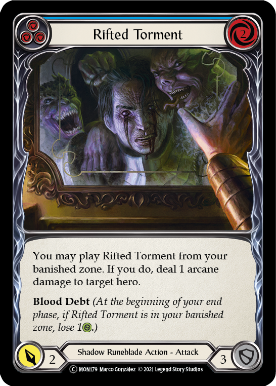 Rifted Torment (Blue) [U-MON179-RF] Unlimited Rainbow Foil | Good Games Cannington