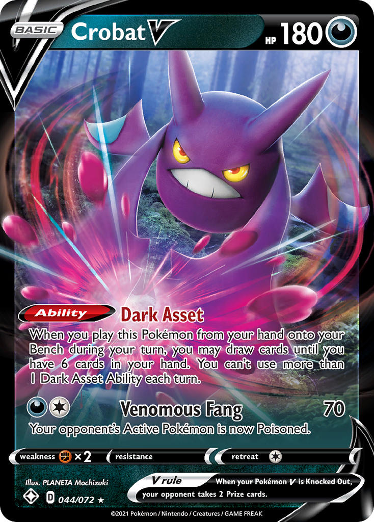 Crobat V (044/072) [Sword & Shield: Shining Fates] | Good Games Cannington