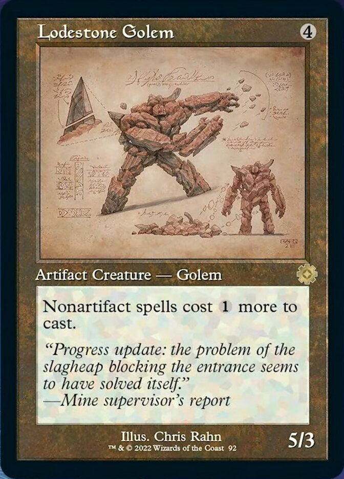 Lodestone Golem (Retro Schematic) [The Brothers' War Retro Artifacts] | Good Games Cannington
