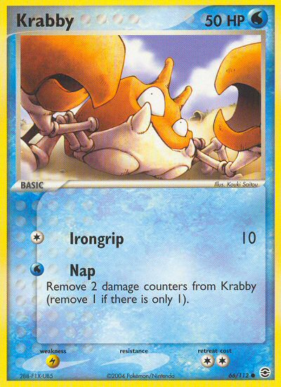 Krabby (66/112) [EX: FireRed & LeafGreen] | Good Games Cannington