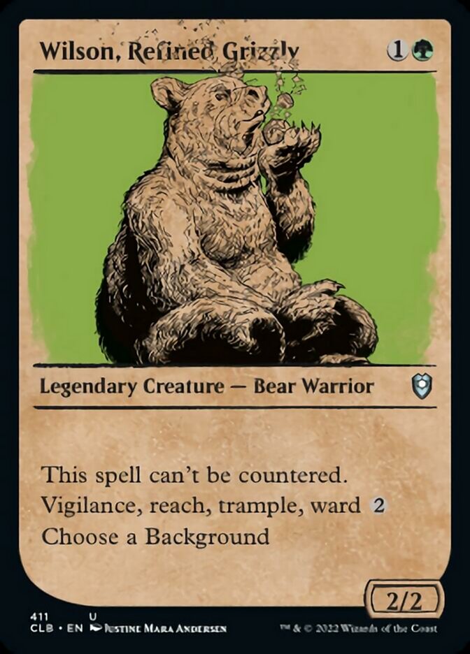Wilson, Refined Grizzly (Showcase) [Commander Legends: Battle for Baldur's Gate] | Good Games Cannington