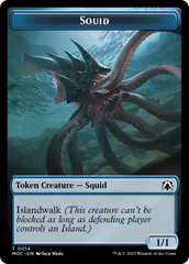 Squid // Human (26) Double-Sided Token [March of the Machine Commander Tokens] | Good Games Cannington