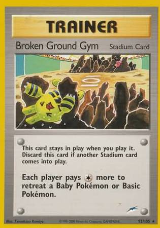 Broken Ground Gym (92/105) [Neo Destiny Unlimited] | Good Games Cannington