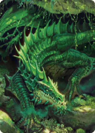 Lurking Green Dragon Art Card [Commander Legends: Battle for Baldur's Gate Art Series] | Good Games Cannington