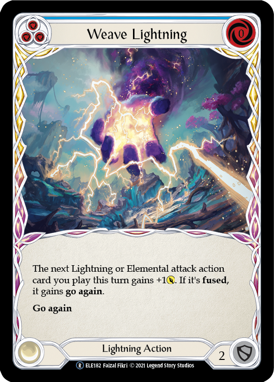 Weave Lightning (Blue) [U-ELE182] Unlimited Rainbow Foil | Good Games Cannington