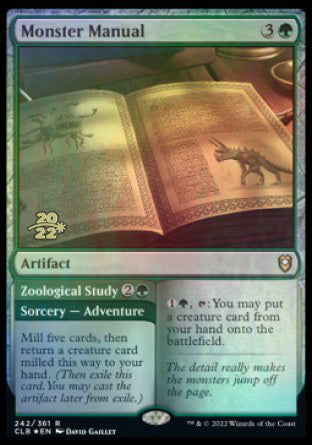 Monster Manual // Zoological Study [Commander Legends: Battle for Baldur's Gate Prerelease Promos] | Good Games Cannington