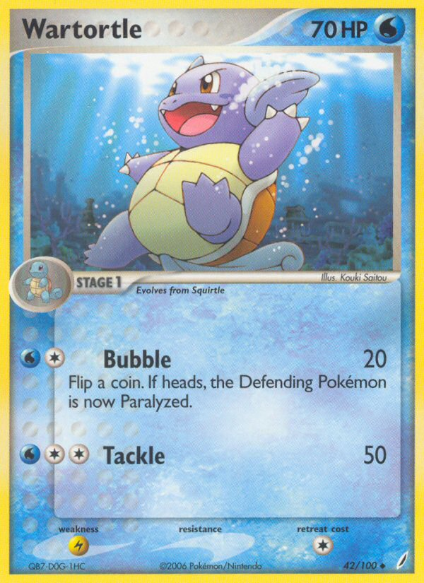 Wartortle (42/100) [EX: Crystal Guardians] | Good Games Cannington